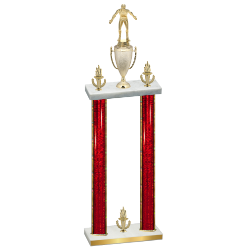 Double Red Glacier Victory Wrestling Trophy