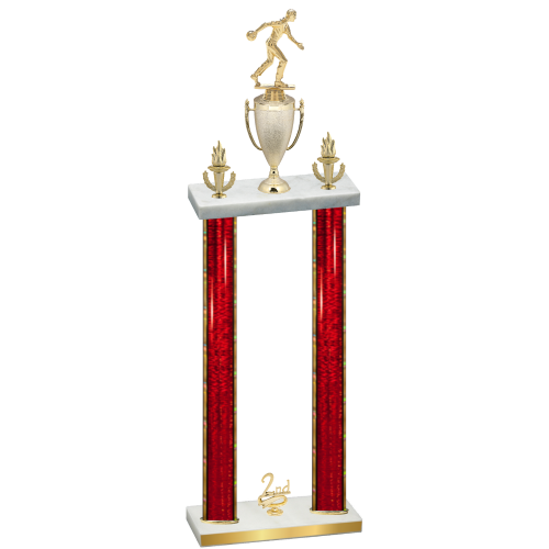 Double Red Glacier Second Place Bowling Trophy