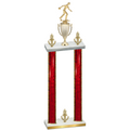 Double Red Glacier Victory Bowling Trophy