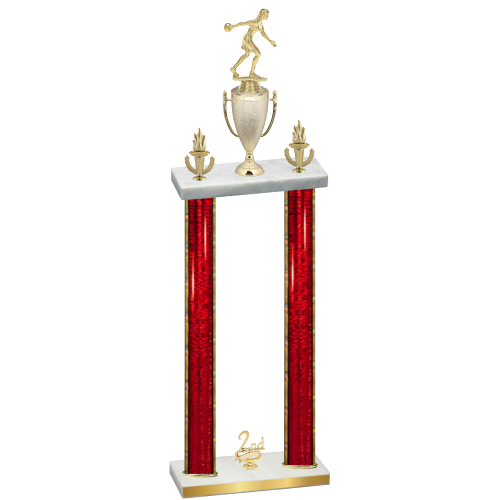 Double Red Glacier Second Place Bowling Trophy