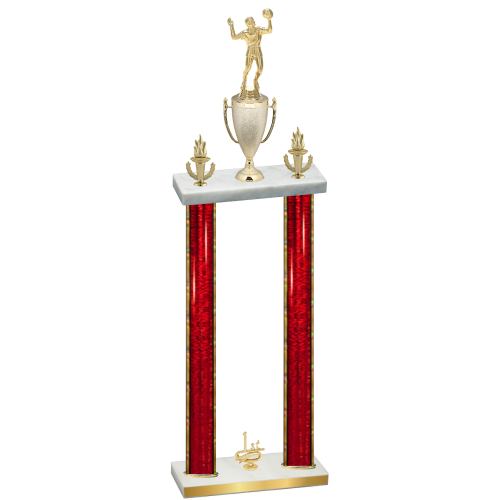 Double Red Glacier First Place Volleyball Trophy