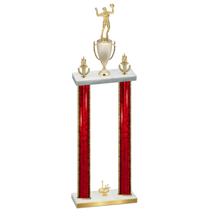 Double Red Glacier First Place Volleyball Trophy