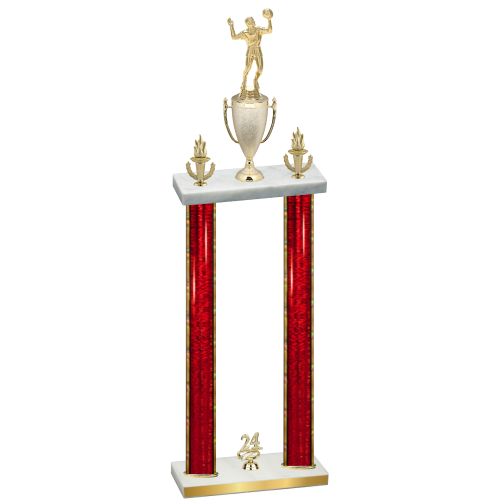 Double Red Glacier Year Volleyball Trophy