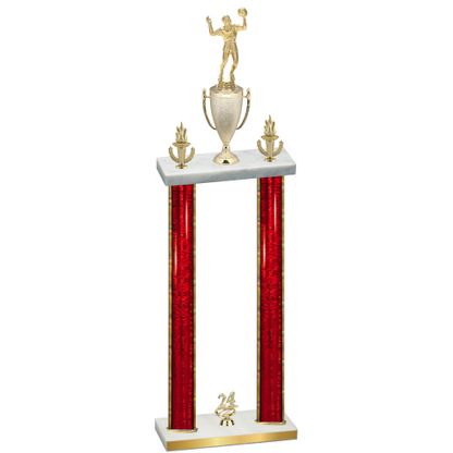 Double Red Glacier Year Volleyball Trophy