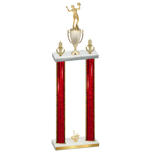 Double Red Glacier First Place Volleyball Trophy