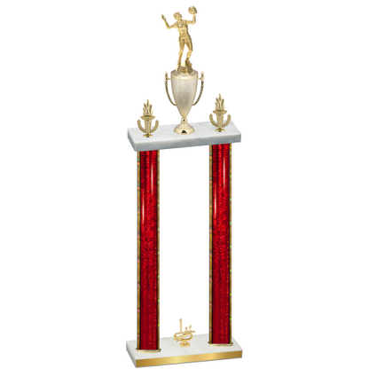 Double Red Glacier First Place Volleyball Trophy