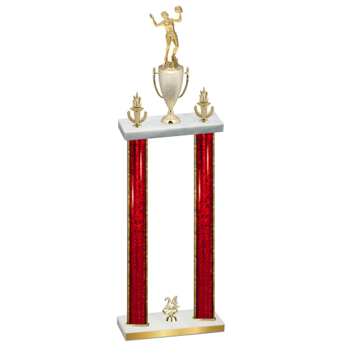 Double Red Glacier Year Volleyball Trophy