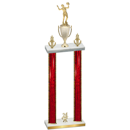 Double Red Glacier Year Volleyball Trophy