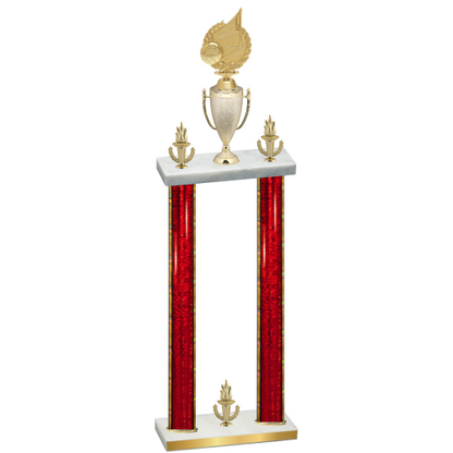 Double Red Glacier Victory Volleyball Trophy