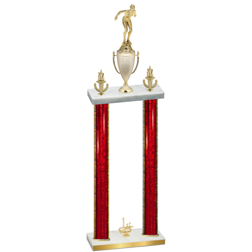 Double Red Glacier First Place Tennis Trophy