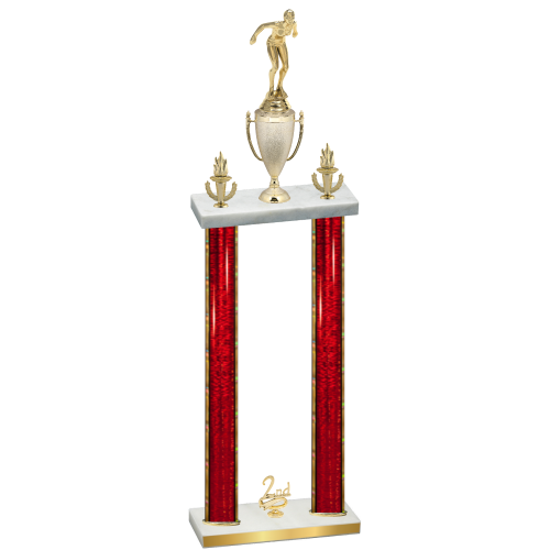 Double Red Glacier Second Place Tennis Trophy