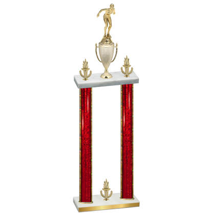 Double Red Glacier Victory Tennis Trophy