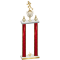 Double Red Glacier First Place Football Trophy