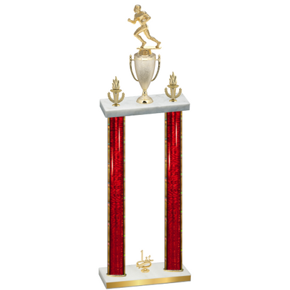 Double Red Glacier First Place Football Trophy