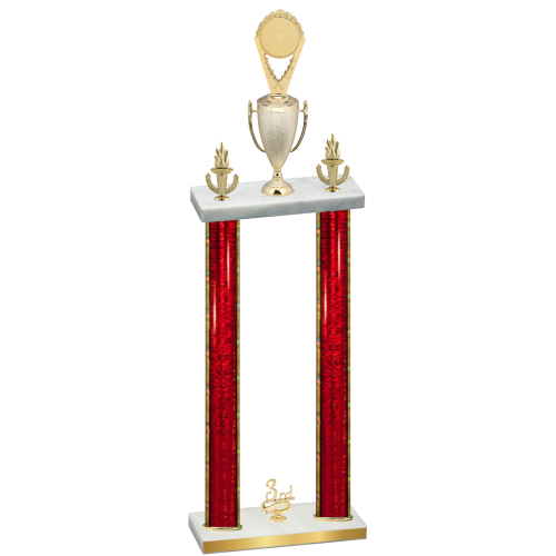 Double Red Glacier Third Place Insert Trophy