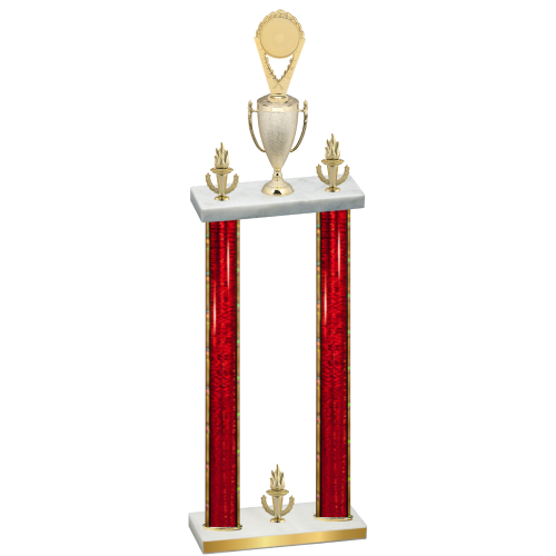Double Red Glacier Victory Insert Trophy