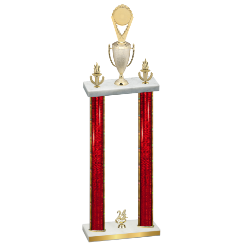 Double Red Glacier Year Insert Trophy