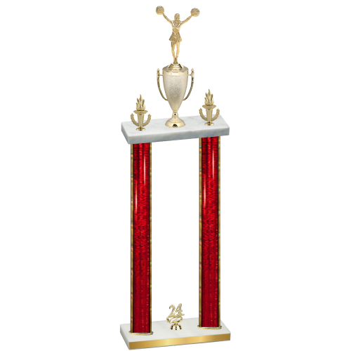 Double Red Glacier Year Cheerleading Trophy