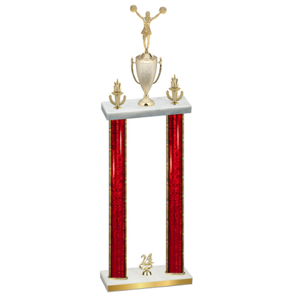 Double Red Glacier Year Cheerleading Trophy