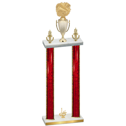 Double Red Glacier First Place Cheerleading Trophy