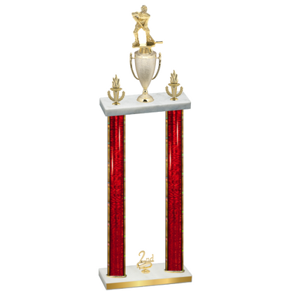 Double Red Glacier Second Place Hockey Trophy