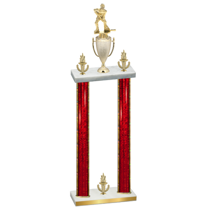 Double Red Glacier Victory Hockey Trophy