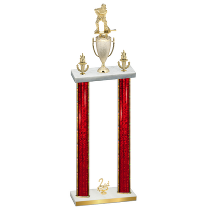 Double Red Glacier Second Place Hockey Trophy
