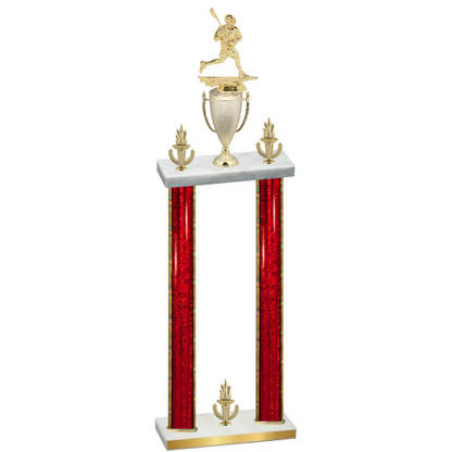 Double Red Glacier Victory Lacrosse Trophy