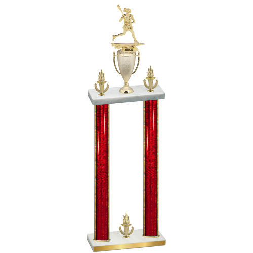 Double Red Glacier Victory Lacrosse Trophy