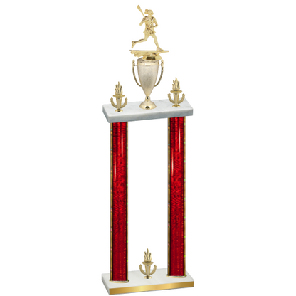 Double Red Glacier Victory Lacrosse Trophy