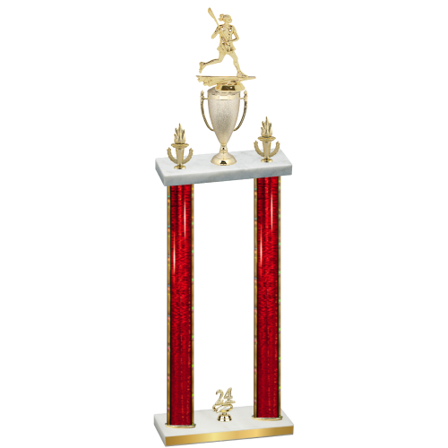 Double Red Glacier Year Lacrosse Trophy