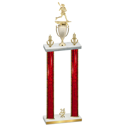 Double Red Glacier Year Lacrosse Trophy