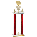 Double Red Glacier Year Basketball Trophy