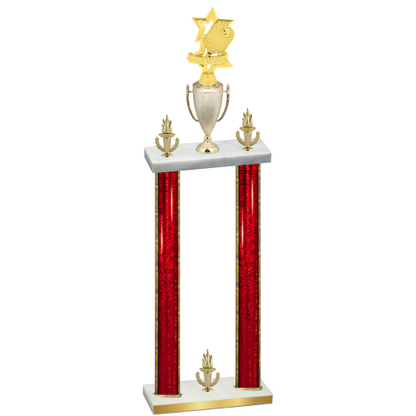 Double Red Glacier Victory Pickleball Trophy