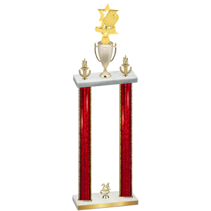 Double Red Glacier Year Pickleball Trophy
