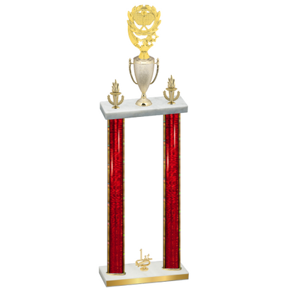 Double Red Glacier First Place Pickleball Trophy