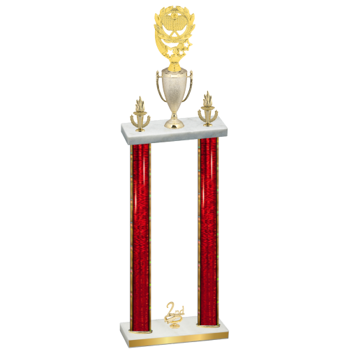 Double Red Glacier Second Place Pickleball Trophy