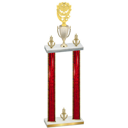 Double Red Glacier Victory Pickleball Trophy