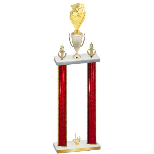 Double Red Glacier First Place Pickleball Trophy