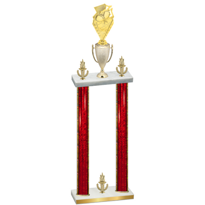 Double Red Glacier Victory Pickleball Trophy