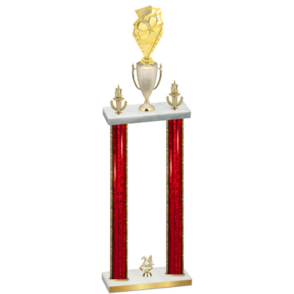 Double Red Glacier Year Pickleball Trophy