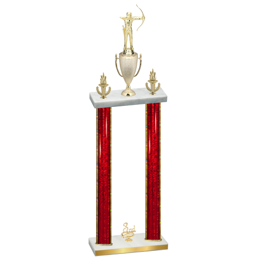 Double Red Glacier Third Place Archery Trophy