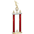 Double Red Glacier Year Basketball Trophy