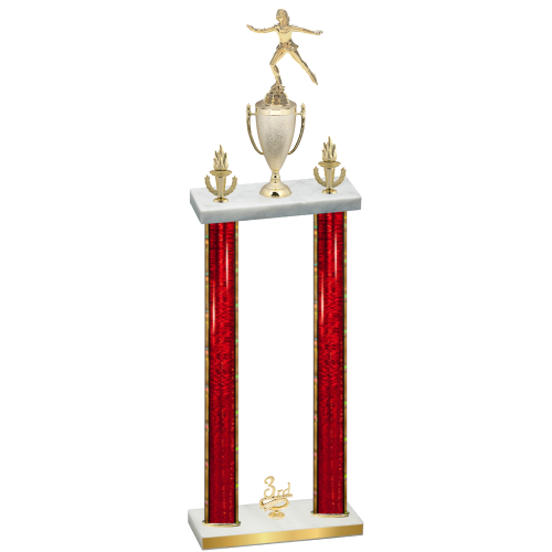 Double Red Glacier Third Place Skater Trophy