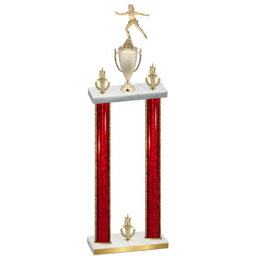 Double Red Glacier Victory Skater Trophy