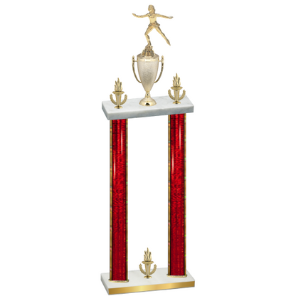 Double Red Glacier Victory Skater Trophy