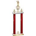 Double Red Glacier Year Holiday Trophy
