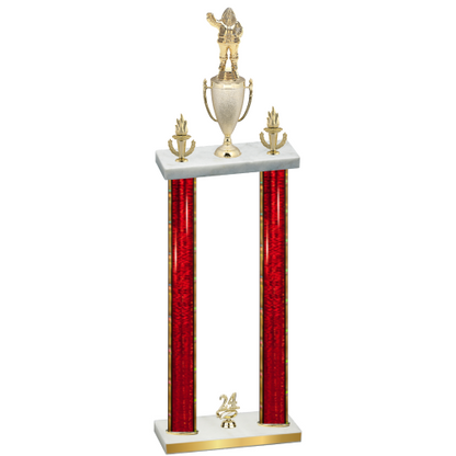 Double Red Glacier Year Holiday Trophy