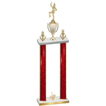 Double Red Glacier First Place Majorette Trophy
