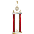 Double Red Glacier Third Place Majorette Trophy